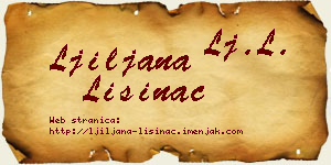 Ljiljana Lisinac vizit kartica